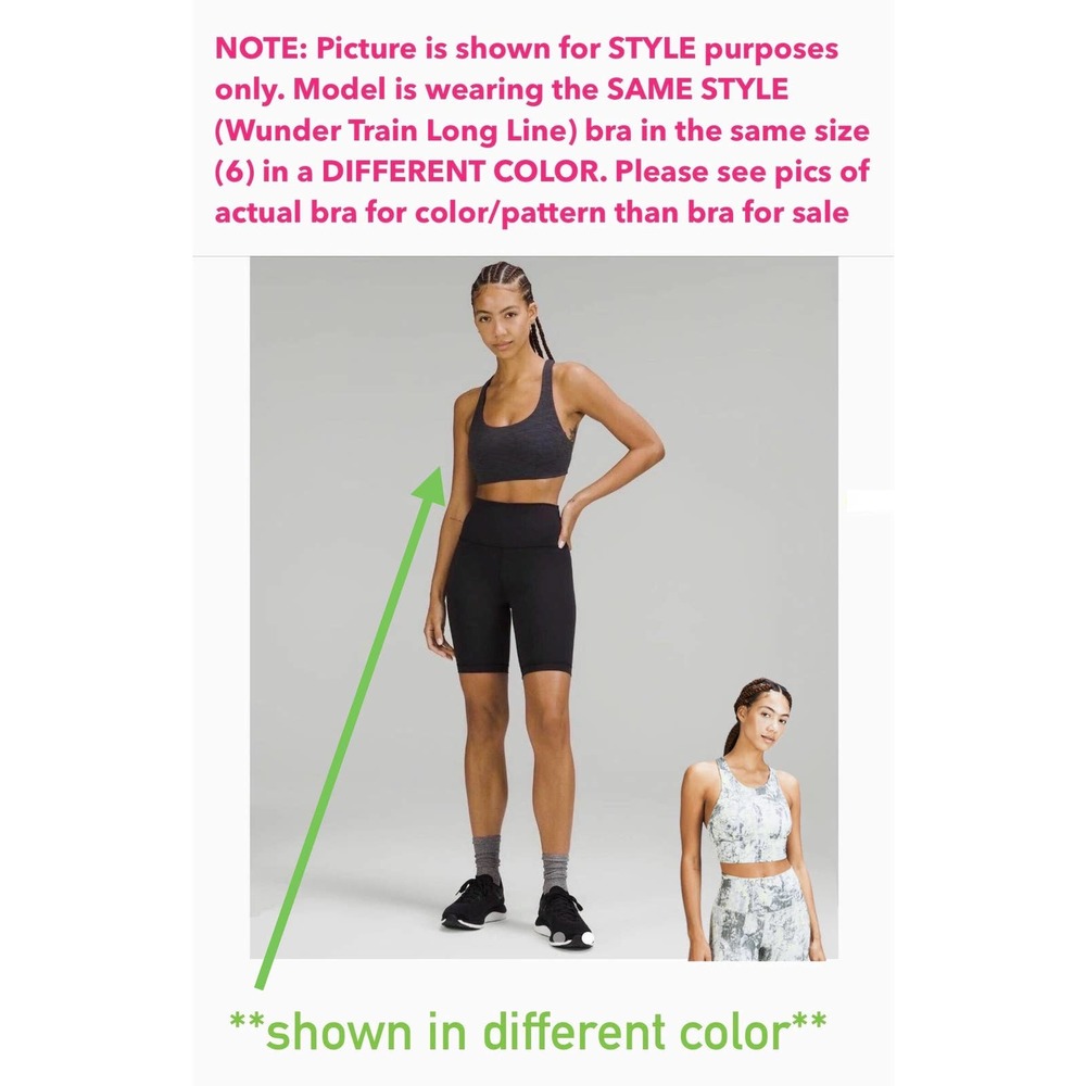 NWT Lululemon Wunder Train Long Line Bra EVERLUX Size 6 C/D Cedar CFSM - Picture 7 of 10
